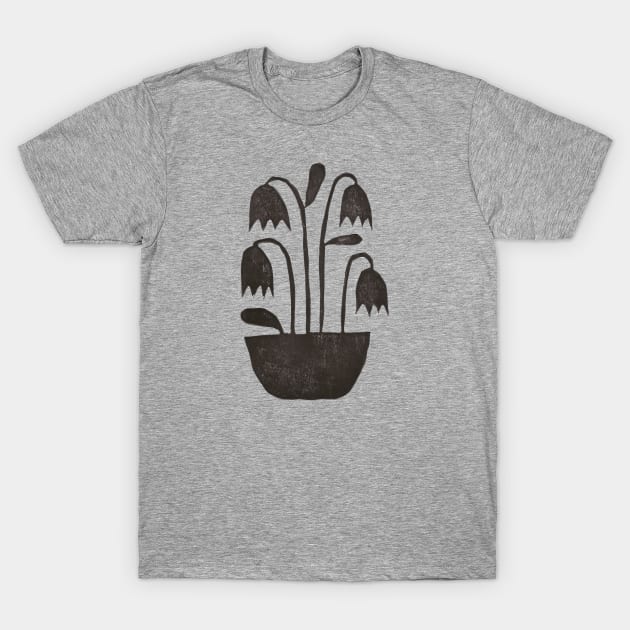 Linocut Tulips #2 T-Shirt by Alisa Galitsyna